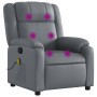 Sillón de masaje reclinable cuero sintético gris de , Sillones - Ref: Foro24-373532, Precio: 272,83 €, Descuento: %