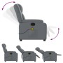 Sillón de masaje reclinable cuero sintético gris de , Sillones - Ref: Foro24-373532, Precio: 272,83 €, Descuento: %