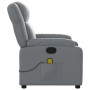 Sillón de masaje reclinable cuero sintético gris de , Sillones - Ref: Foro24-373532, Precio: 272,83 €, Descuento: %