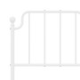 Estructura cama metal con cabecero y estribo blanco 120x190 cm de , Camas y somieres - Ref: Foro24-373951, Precio: 88,64 €, D...