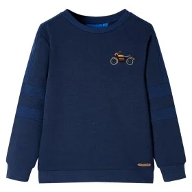 Sudadera infantil azul marino mélange 104 de , Camisetas para niños - Ref: Foro24-12660, Precio: 12,91 €, Descuento: %