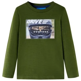 Camiseta infantil de manga larga caqui oscuro 92 de , Camisetas para niños - Ref: Foro24-12634, Precio: 8,75 €, Descuento: %
