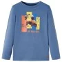 Camiseta infantil de manga larga azul mélange 116 de , Camisetas para niños - Ref: Foro24-12991, Precio: 8,30 €, Descuento: %