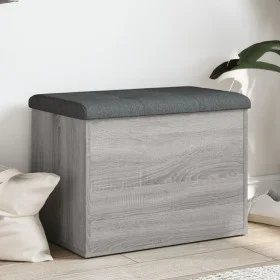 Sonoma gray engineered wood storage bench 62x42x45 cm by , Benches for halls and storage - Ref: Foro24-835045, Price: 71,29 €...