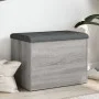 Sonoma gray engineered wood storage bench 62x42x45 cm by , Benches for halls and storage - Ref: Foro24-835045, Price: 71,29 €...