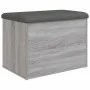Sonoma gray engineered wood storage bench 62x42x45 cm by , Benches for halls and storage - Ref: Foro24-835045, Price: 71,29 €...
