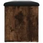 Bench with storage engineered wood smoked oak 82x42x45cm by , Benches for halls and storage - Ref: Foro24-835051, Price: 73,5...