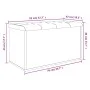 Bench with storage engineered wood smoked oak 82x42x45cm by , Benches for halls and storage - Ref: Foro24-835051, Price: 73,5...