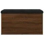 Brown oak engineered wood storage bench 82x42x45 cm by , Benches for halls and storage - Ref: Foro24-835053, Price: 73,70 €, ...