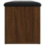 Brown oak engineered wood storage bench 82x42x45 cm by , Benches for halls and storage - Ref: Foro24-835053, Price: 73,70 €, ...