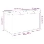 Brown oak engineered wood storage bench 82x42x45 cm by , Benches for halls and storage - Ref: Foro24-835053, Price: 73,70 €, ...