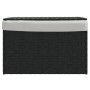 Cesto de ropa sucia con tapa ratán sintético negro 55,5x35x34cm de , Cestas para ropa - Ref: Foro24-372052, Precio: 57,39 €, ...