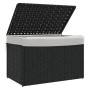 Cesto de ropa sucia con tapa ratán sintético negro 55,5x35x34cm de , Cestas para ropa - Ref: Foro24-372052, Precio: 57,39 €, ...