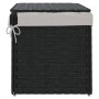 Cesto de ropa sucia con tapa ratán sintético negro 55,5x35x34cm de , Cestas para ropa - Ref: Foro24-372052, Precio: 57,39 €, ...