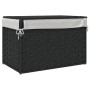 Cesto de ropa sucia con tapa ratán sintético negro 55,5x35x34cm de , Cestas para ropa - Ref: Foro24-372052, Precio: 57,39 €, ...