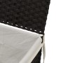 Cesto de ropa sucia con tapa ratán sintético negro 55,5x35x34cm de , Cestas para ropa - Ref: Foro24-372052, Precio: 57,39 €, ...