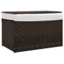Cesto para ropa sucia con tapa ratán marrón oscuro 55,5x35x34cm de , Cestas para ropa - Ref: Foro24-372050, Precio: 46,39 €, ...