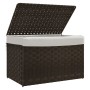 Cesto para ropa sucia con tapa ratán marrón oscuro 55,5x35x34cm de , Cestas para ropa - Ref: Foro24-372050, Precio: 46,39 €, ...