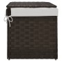 Cesto para ropa sucia con tapa ratán marrón oscuro 55,5x35x34cm de , Cestas para ropa - Ref: Foro24-372050, Precio: 46,39 €, ...