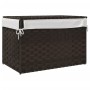 Cesto para ropa sucia con tapa ratán marrón oscuro 55,5x35x34cm de , Cestas para ropa - Ref: Foro24-372050, Precio: 46,39 €, ...