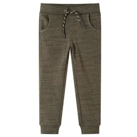Pantalones de chándal infantiles caqui oscuro mélange 104 de , Pantalones de niños - Ref: Foro24-13230, Precio: 10,90 €, Desc...