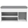Banco zapatero madera de ingeniería blanco 82x32x45,5 cm de , Bancos para recibidores y almacenamiento - Ref: Foro24-835026, ...