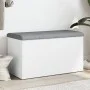 White engineered wood storage bench 82x42x45 cm by , Benches for halls and storage - Ref: Foro24-835047, Price: 67,03 €, Disc...