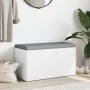 White engineered wood storage bench 82x42x45 cm by , Benches for halls and storage - Ref: Foro24-835047, Price: 67,03 €, Disc...