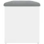 White engineered wood storage bench 82x42x45 cm by , Benches for halls and storage - Ref: Foro24-835047, Price: 67,03 €, Disc...