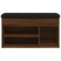 Banco zapatero madera de ingeniería marrón roble 82x32x45,5 cm de , Bancos para recibidores y almacenamiento - Ref: Foro24-83...