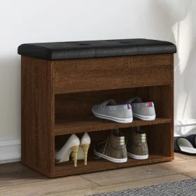 Schuhbank aus Holzwerkstoff Eiche braun 62x32x50 cm von , Bänke für Hallen und Lager - Ref: Foro24-835102, Preis: 60,56 €, Ra...