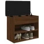 Shoe bench engineered wood oak brown 62x32x50 cm by , Benches for halls and storage - Ref: Foro24-835102, Price: 60,56 €, Dis...