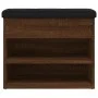 Shoe bench engineered wood oak brown 62x32x50 cm by , Benches for halls and storage - Ref: Foro24-835102, Price: 60,56 €, Dis...