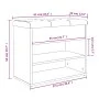 Banco zapatero madera de ingeniería marrón roble 62x32x50 cm de , Bancos para recibidores y almacenamiento - Ref: Foro24-8351...
