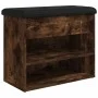 Shoe bench engineered wood smoked oak 62x32x50 cm by , Benches for halls and storage - Ref: Foro24-835100, Price: 60,90 €, Di...