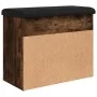 Shoe bench engineered wood smoked oak 62x32x50 cm by , Benches for halls and storage - Ref: Foro24-835100, Price: 60,90 €, Di...