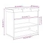 Banco zapatero madera de ingeniería roble Sonoma 62x32x50 cm de , Bancos para recibidores y almacenamiento - Ref: Foro24-8350...