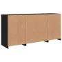 Aparador con luces LED negro 142,5x37x67 cm de , Aparadores - Ref: Foro24-3209066, Precio: 185,01 €, Descuento: %