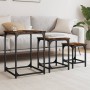 Mesas de centro apilables 3 pzas madera ingeniería roble humo de , Mesas de centro - Ref: Foro24-838925, Precio: 39,57 €, Des...