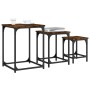 Mesas de centro apilables 3 pzas madera ingeniería roble humo de , Mesas de centro - Ref: Foro24-838925, Precio: 39,57 €, Des...