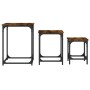 Mesas de centro apilables 3 pzas madera ingeniería roble humo de , Mesas de centro - Ref: Foro24-838925, Precio: 39,57 €, Des...