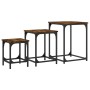 Mesas de centro apilables 3 pzas madera ingeniería roble humo de , Mesas de centro - Ref: Foro24-838925, Precio: 39,57 €, Des...