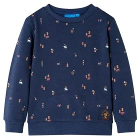 Sudadera infantil azul marino mélange 104 de , Camisetas para niños - Ref: Foro24-12790, Precio: 14,06 €, Descuento: %