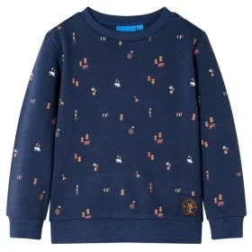 Children's navy blue mélange sweatshirt 128 by , Kids T-shirts - Ref: Foro24-12792, Price: 11,95 €, Discount: %