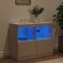 Aparador con luces LED blanco 81x37x67 cm de , Aparadores - Ref: Foro24-836658, Precio: 74,67 €, Descuento: %