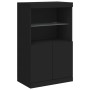 Aparador con luces LED negro 60,5x37x100 cm de , Aparadores - Ref: Foro24-836666, Precio: 81,22 €, Descuento: %