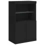 Aparador con luces LED negro 60,5x37x100 cm de , Aparadores - Ref: Foro24-836666, Precio: 78,92 €, Descuento: %