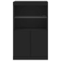 Aparador con luces LED negro 60,5x37x100 cm de , Aparadores - Ref: Foro24-836666, Precio: 81,22 €, Descuento: %