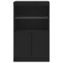 Aparador con luces LED negro 60,5x37x100 cm de , Aparadores - Ref: Foro24-836666, Precio: 78,92 €, Descuento: %