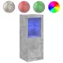 Aparador con luces LED gris hormigón 41x37x100 cm de , Aparadores - Ref: Foro24-836647, Precio: 77,10 €, Descuento: %